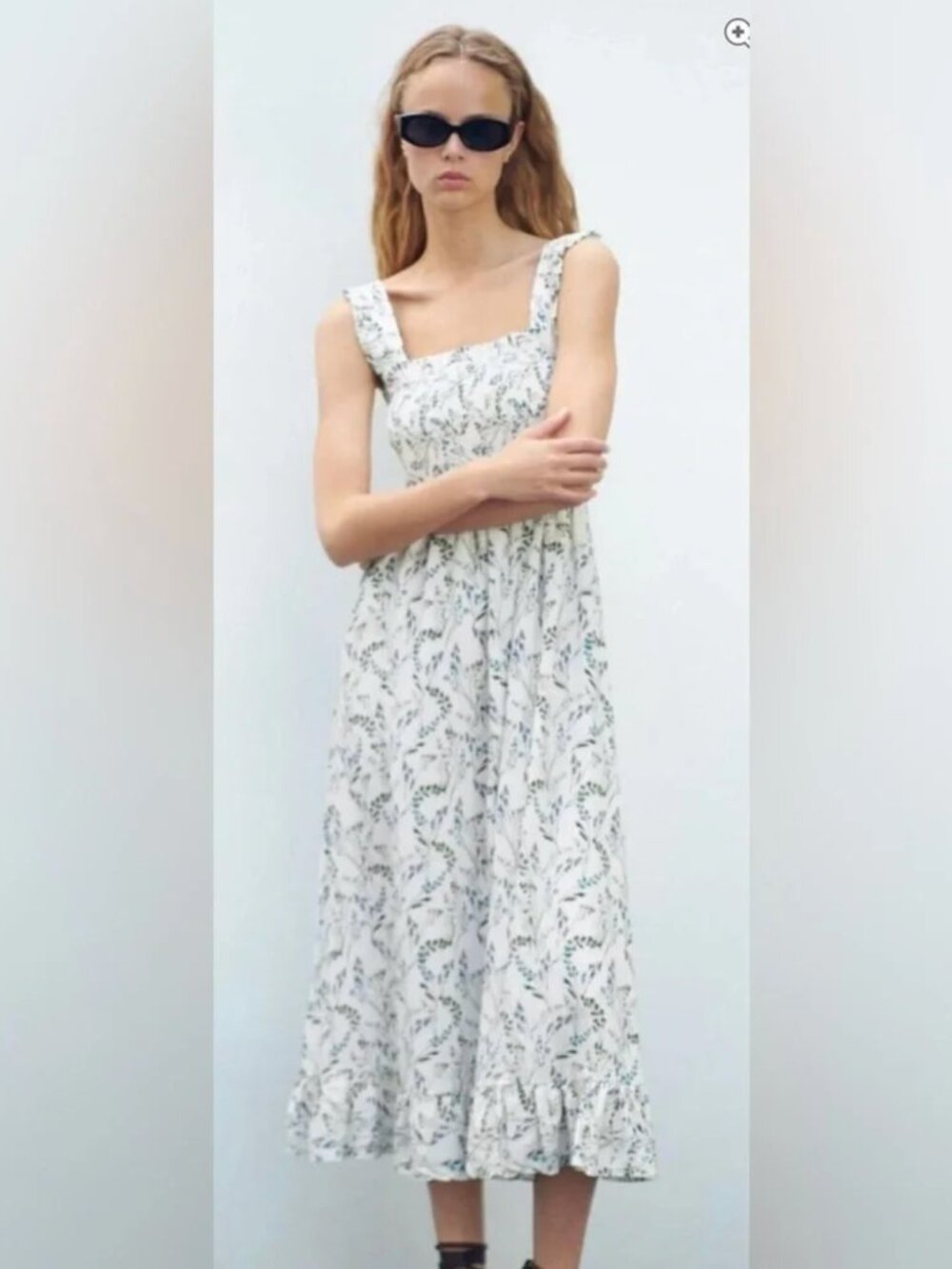 Zara Smocked Floral Dress